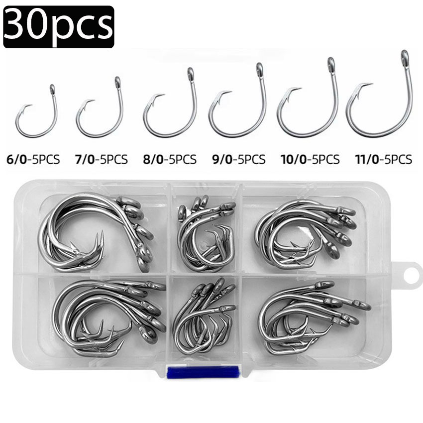 Fishing Hook Circle - 30pcs/kotak Mata Kail Pancing Baja Anti