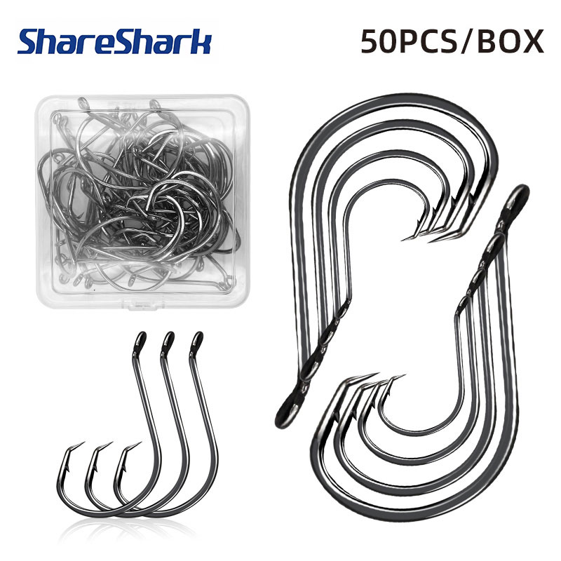 Fishing Hook Circle - ShareShark 50pcs/kotak 7384 Kail Gurita Baja